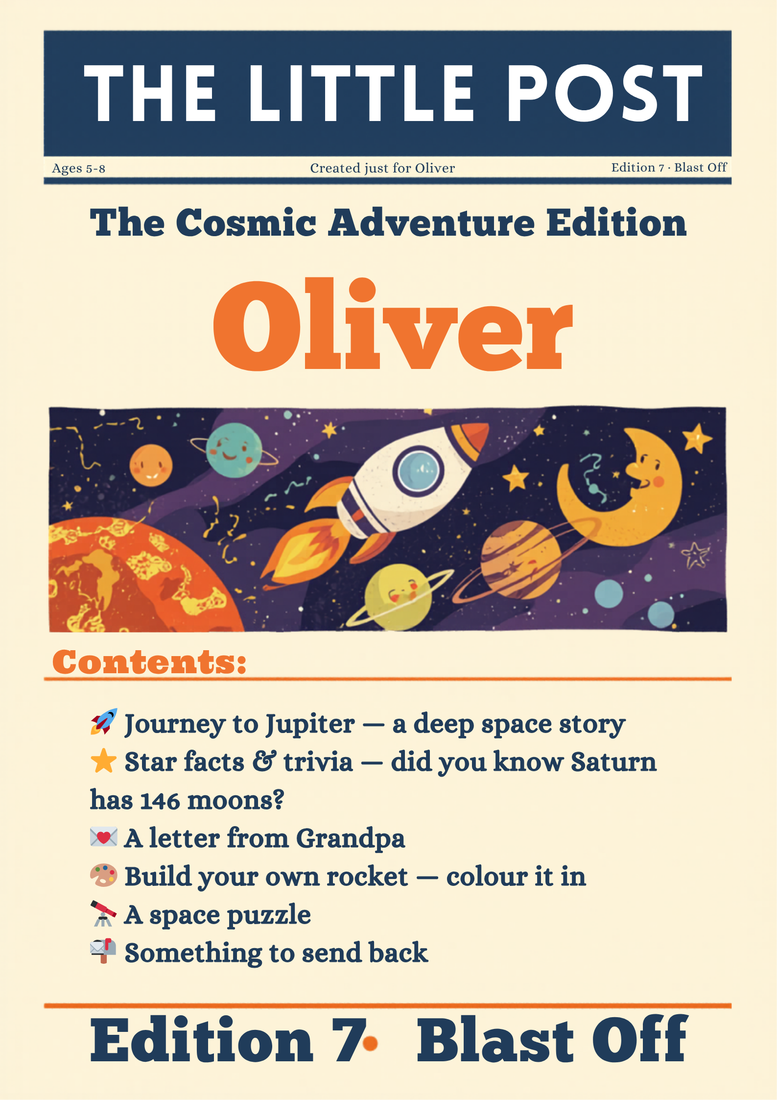 The Cosmic Adventure Edition — Oliver