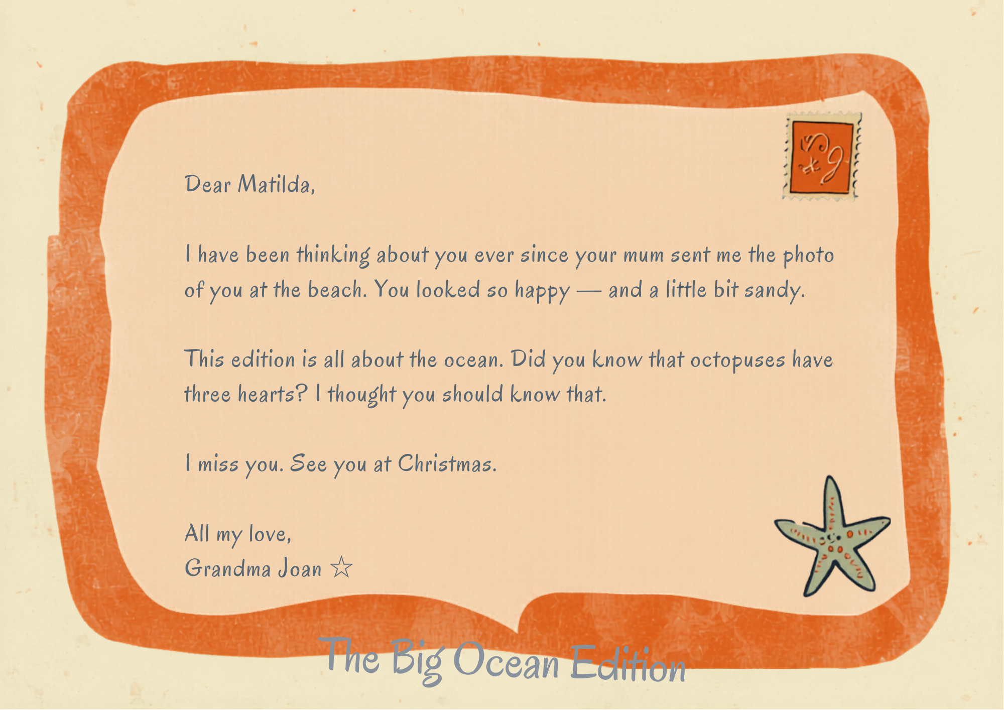 Grandparent letter page