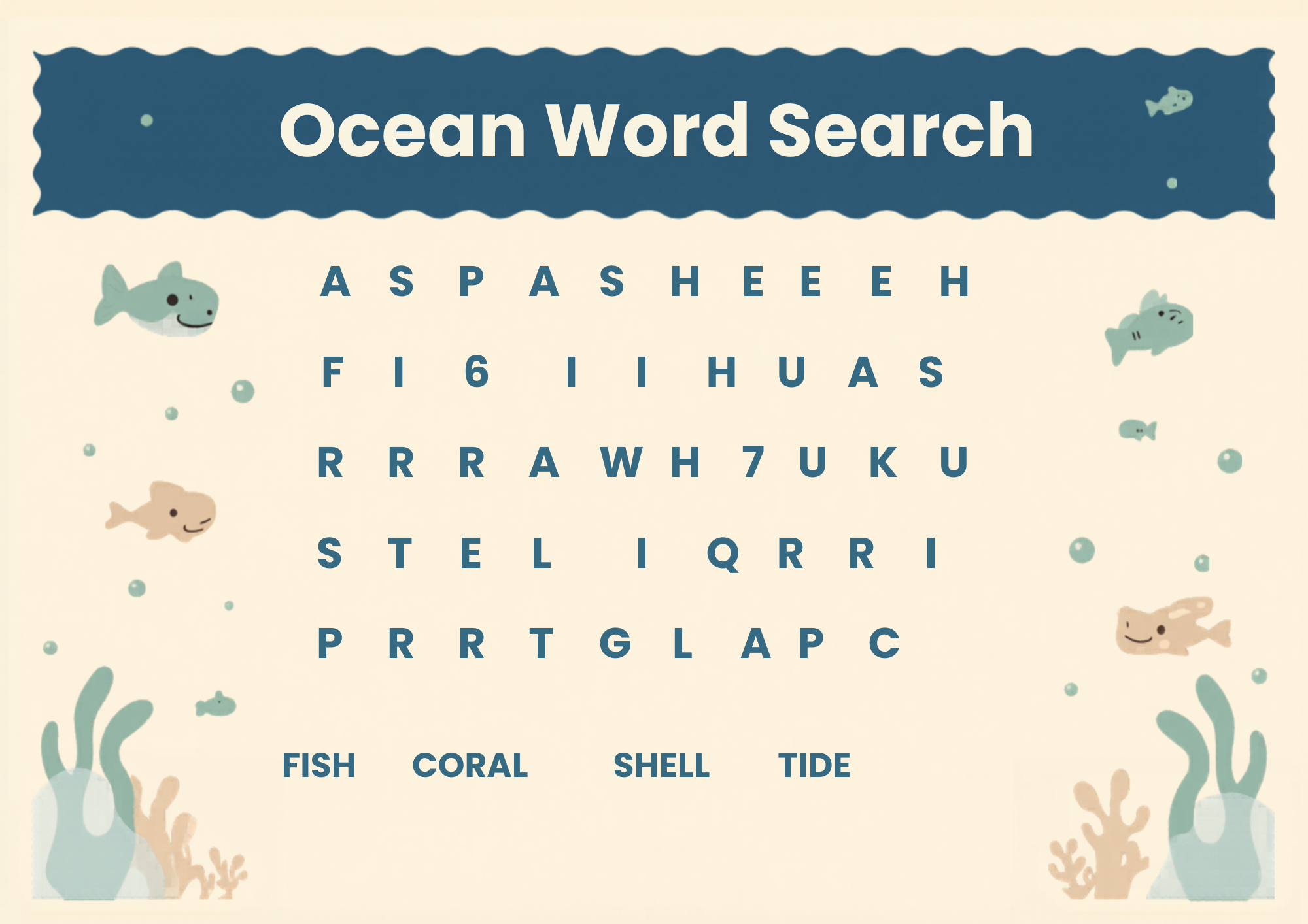 Word play activity page